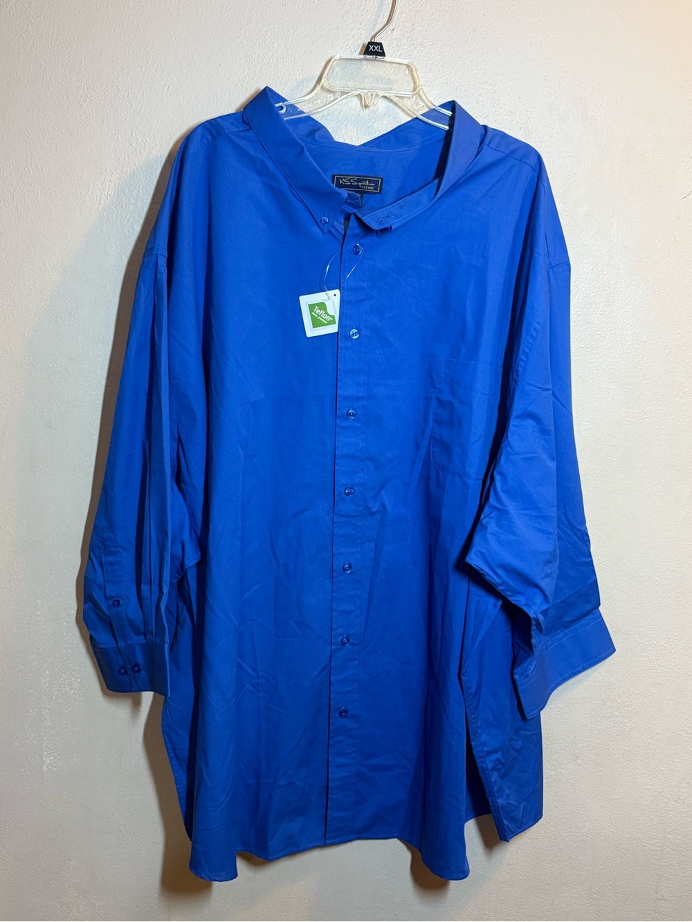 NWT Men’s KS Signature Royal Blue Button-Down Shirt Sz 24*read description*